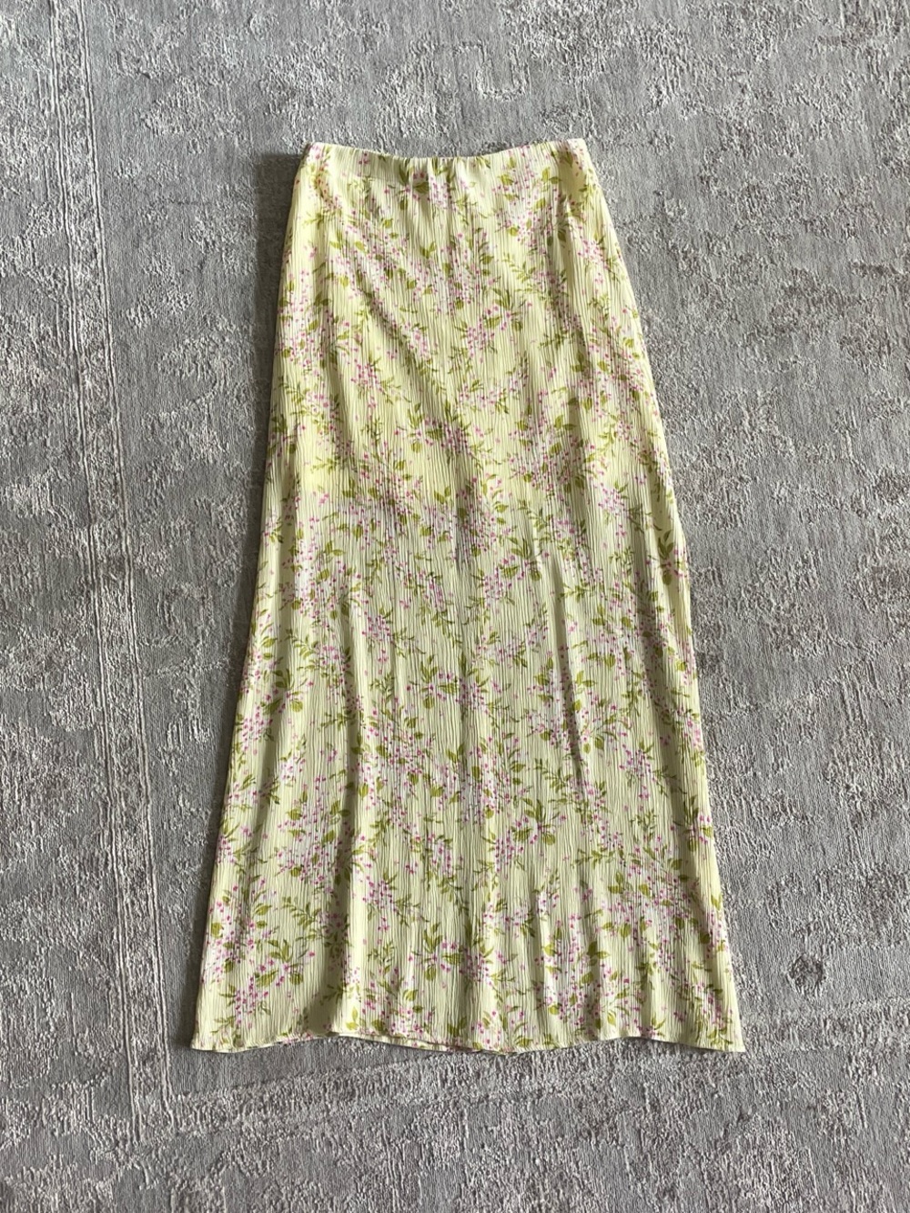 Nordstrom Pale Green Floral Maxi Skirt